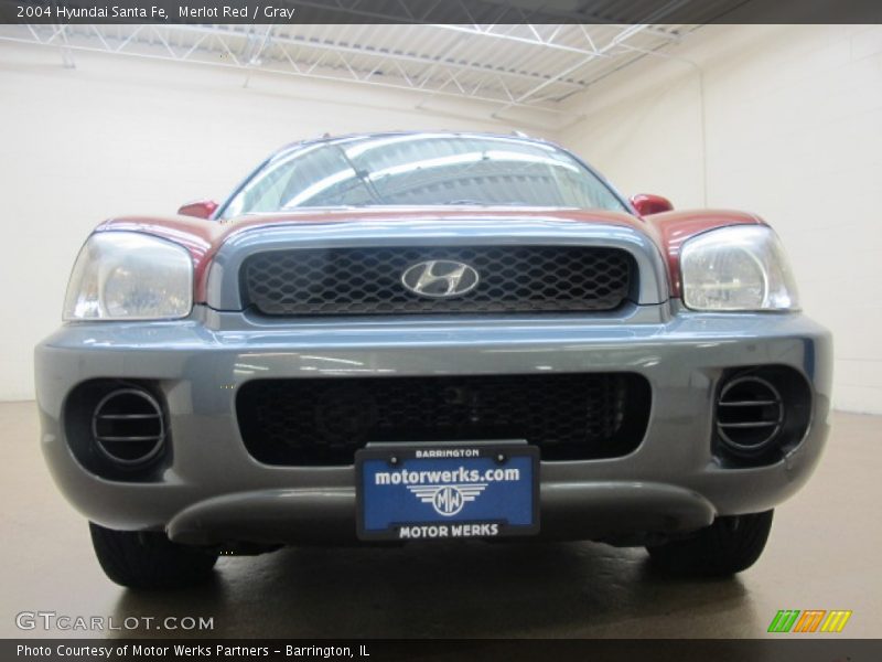 Merlot Red / Gray 2004 Hyundai Santa Fe
