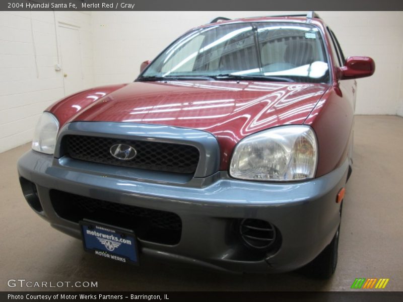 Merlot Red / Gray 2004 Hyundai Santa Fe