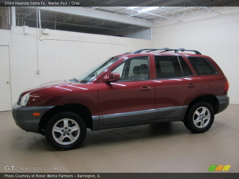 Merlot Red / Gray 2004 Hyundai Santa Fe