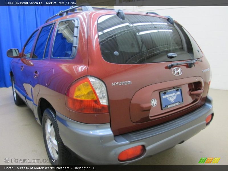 Merlot Red / Gray 2004 Hyundai Santa Fe