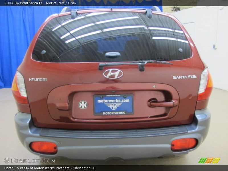 Merlot Red / Gray 2004 Hyundai Santa Fe
