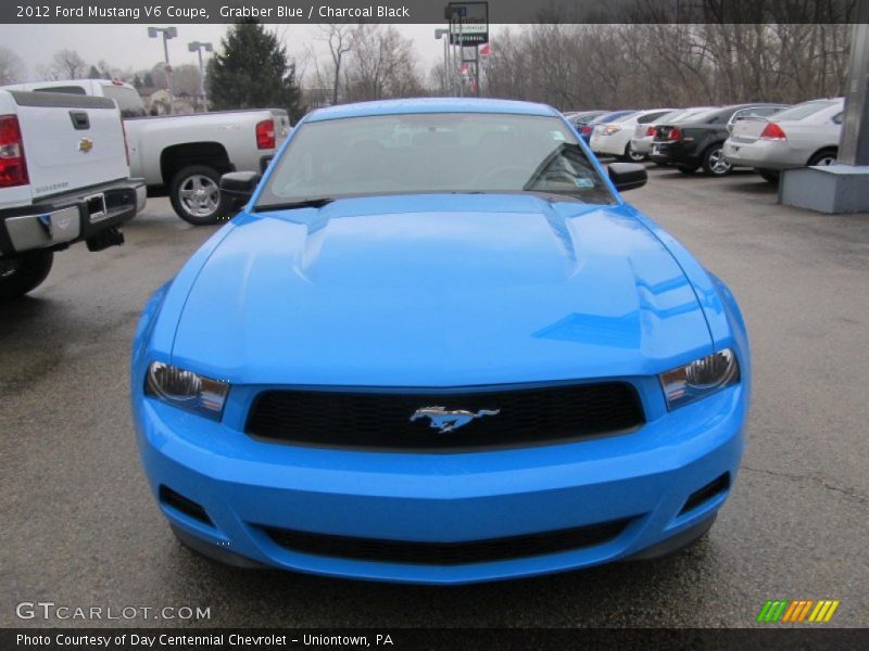 Grabber Blue / Charcoal Black 2012 Ford Mustang V6 Coupe