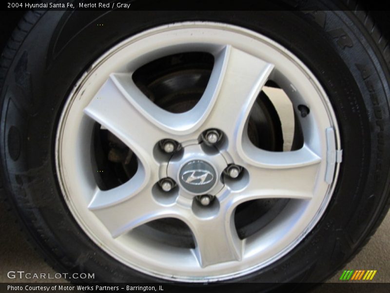 Merlot Red / Gray 2004 Hyundai Santa Fe
