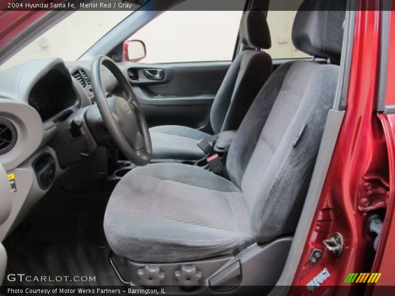 Merlot Red / Gray 2004 Hyundai Santa Fe