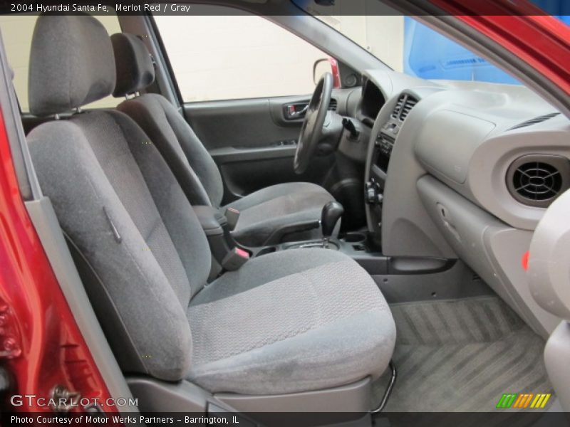 Merlot Red / Gray 2004 Hyundai Santa Fe