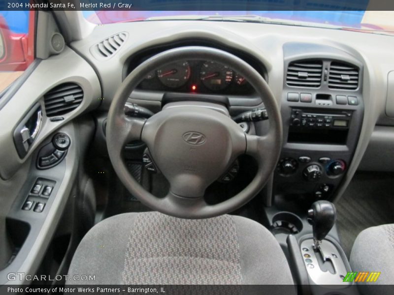 Merlot Red / Gray 2004 Hyundai Santa Fe
