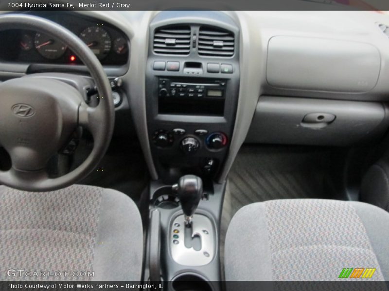 Merlot Red / Gray 2004 Hyundai Santa Fe