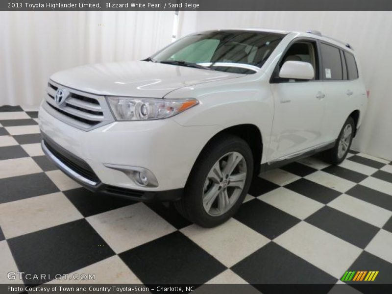 Blizzard White Pearl / Sand Beige 2013 Toyota Highlander Limited