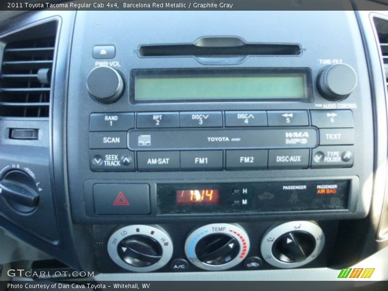 Controls of 2011 Tacoma Regular Cab 4x4