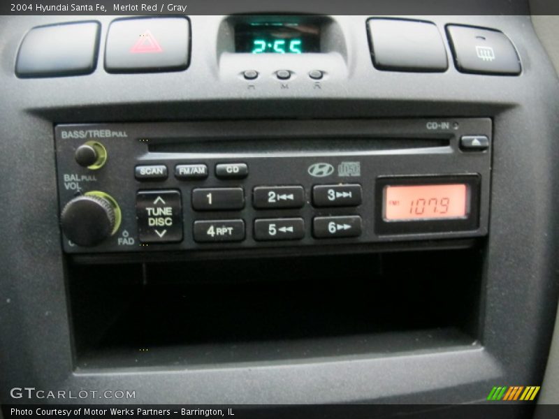 Merlot Red / Gray 2004 Hyundai Santa Fe