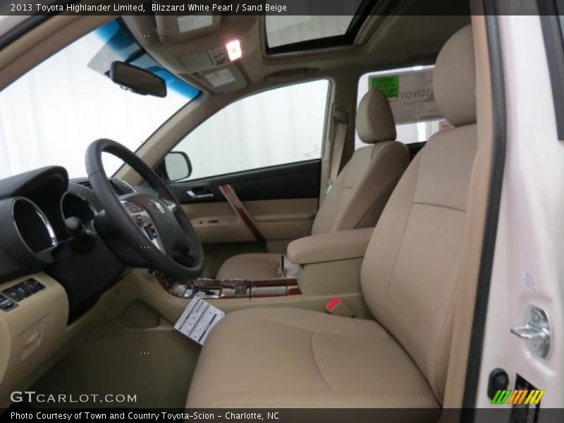 Blizzard White Pearl / Sand Beige 2013 Toyota Highlander Limited