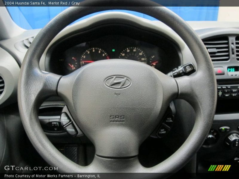 Merlot Red / Gray 2004 Hyundai Santa Fe
