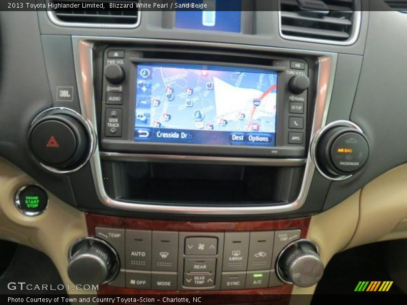 Blizzard White Pearl / Sand Beige 2013 Toyota Highlander Limited