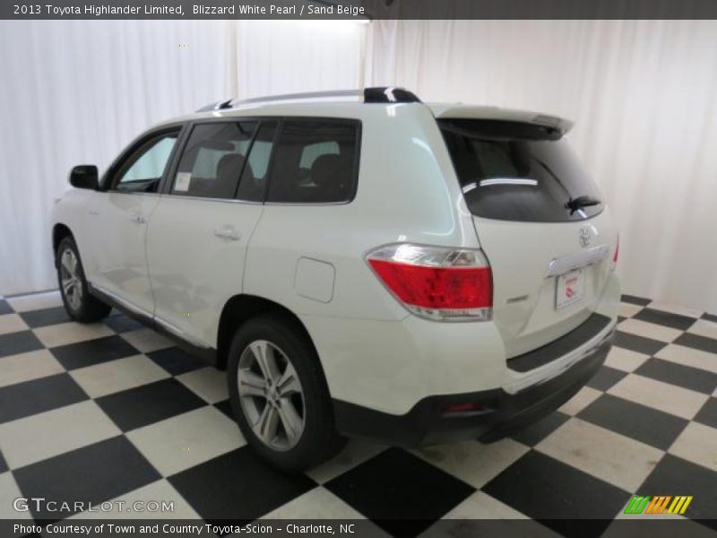 Blizzard White Pearl / Sand Beige 2013 Toyota Highlander Limited