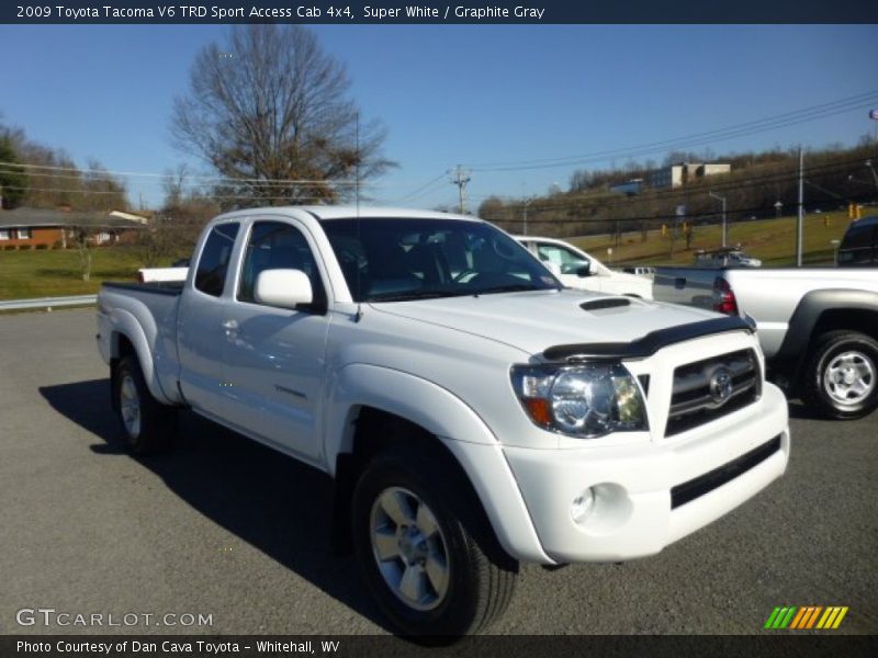 Super White / Graphite Gray 2009 Toyota Tacoma V6 TRD Sport Access Cab 4x4