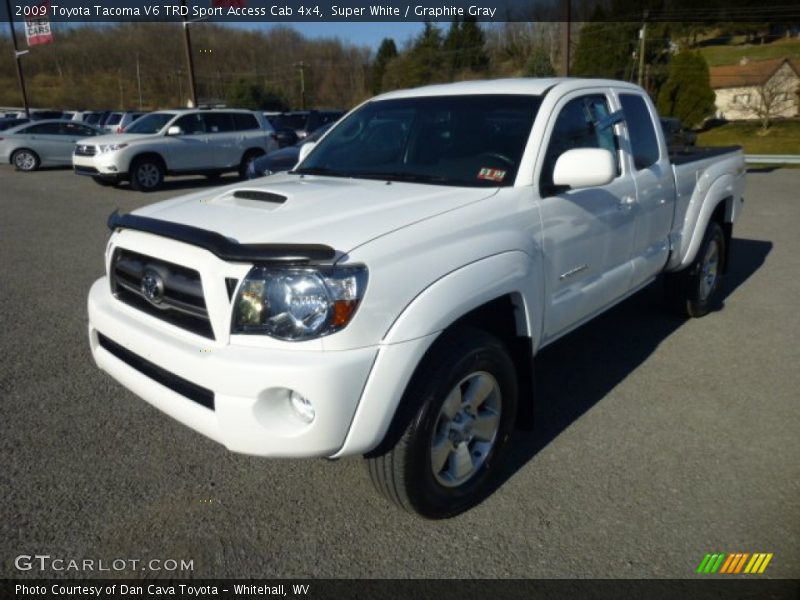 Super White / Graphite Gray 2009 Toyota Tacoma V6 TRD Sport Access Cab 4x4