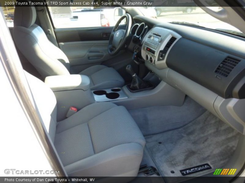 Super White / Graphite Gray 2009 Toyota Tacoma V6 TRD Sport Access Cab 4x4