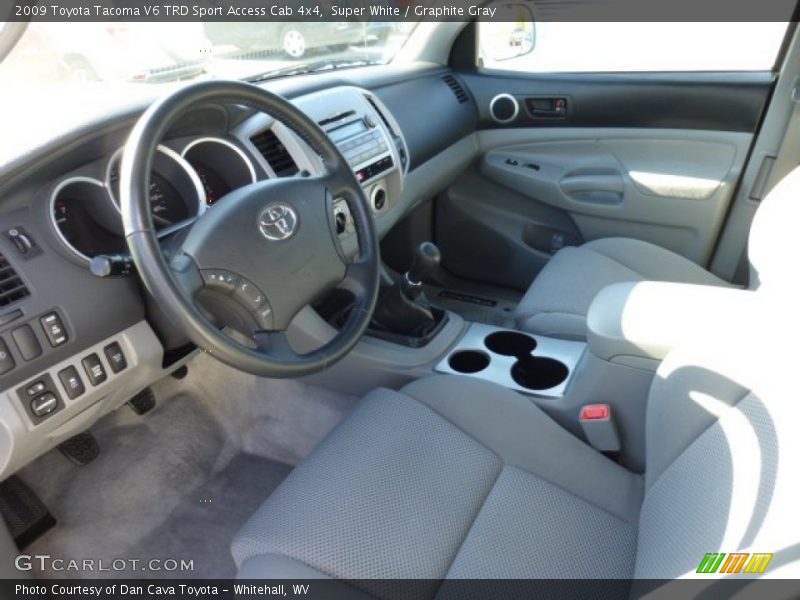 Super White / Graphite Gray 2009 Toyota Tacoma V6 TRD Sport Access Cab 4x4