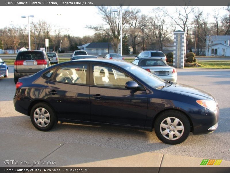 Regatta Blue / Gray 2009 Hyundai Elantra SE Sedan