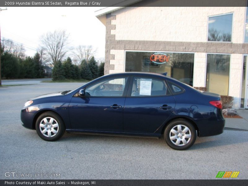 Regatta Blue / Gray 2009 Hyundai Elantra SE Sedan