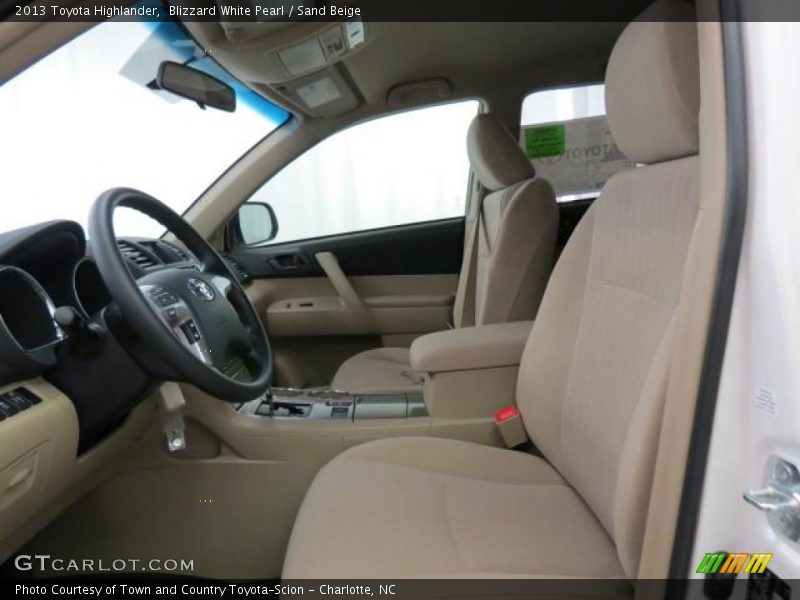Blizzard White Pearl / Sand Beige 2013 Toyota Highlander