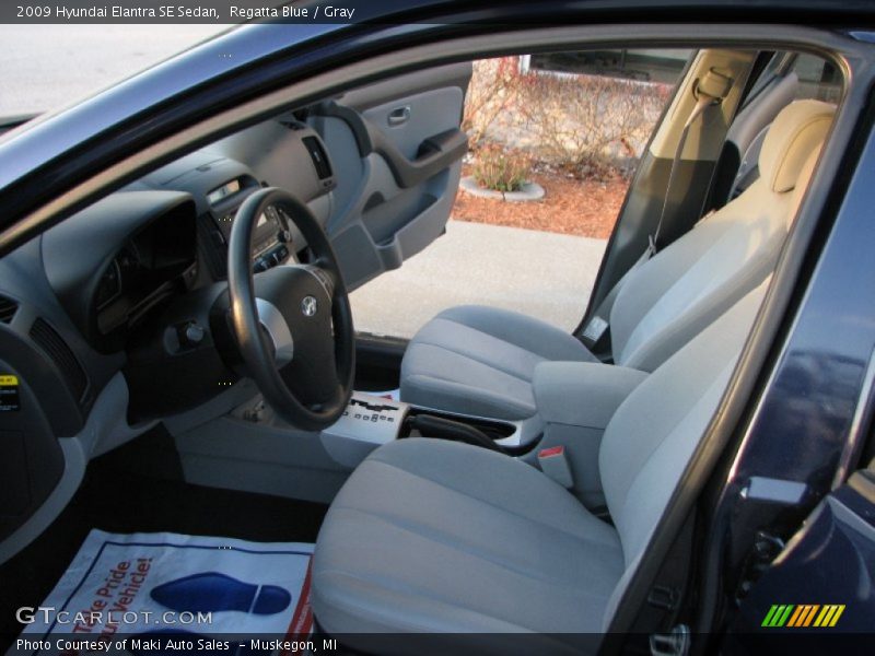 Regatta Blue / Gray 2009 Hyundai Elantra SE Sedan