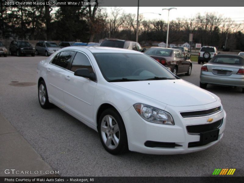 Summit White / Titanium 2011 Chevrolet Malibu LS