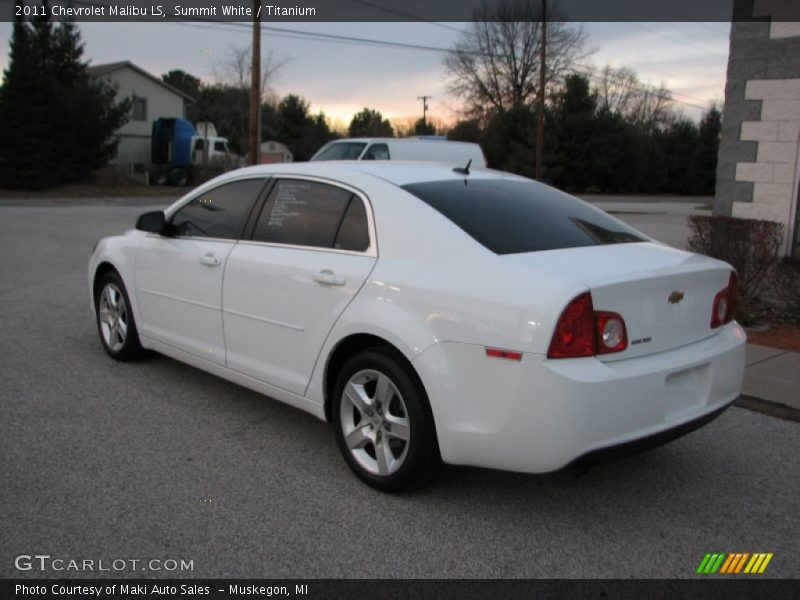 Summit White / Titanium 2011 Chevrolet Malibu LS