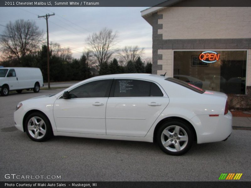 Summit White / Titanium 2011 Chevrolet Malibu LS