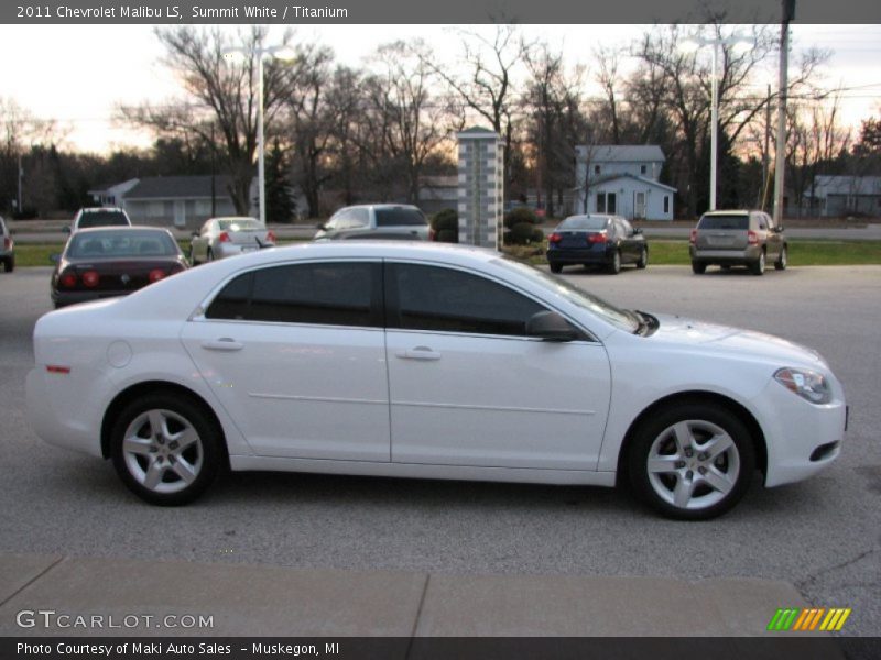 Summit White / Titanium 2011 Chevrolet Malibu LS