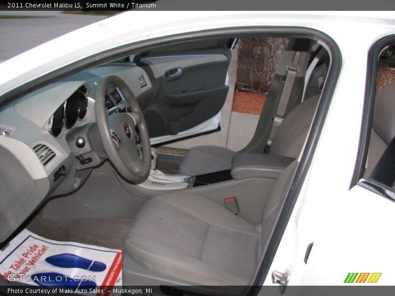 Summit White / Titanium 2011 Chevrolet Malibu LS