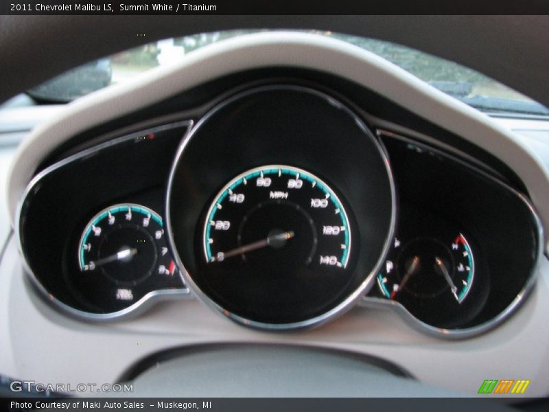 Summit White / Titanium 2011 Chevrolet Malibu LS