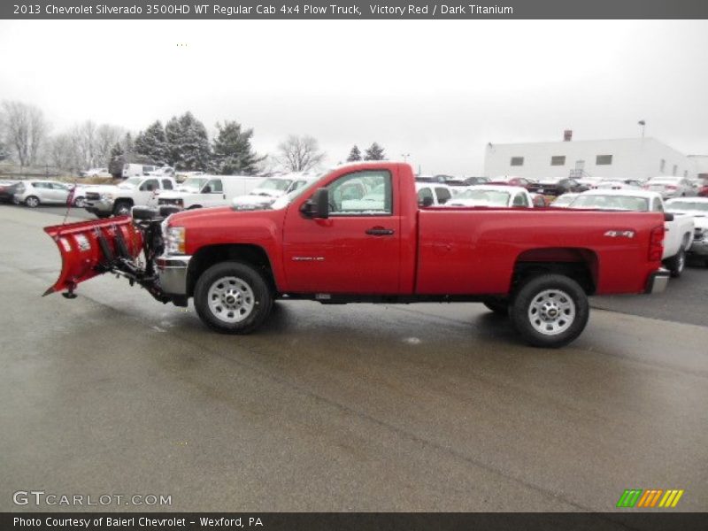  2013 Silverado 3500HD WT Regular Cab 4x4 Plow Truck Victory Red