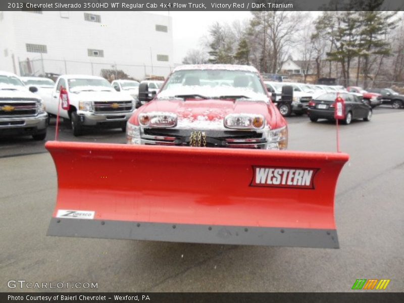 Victory Red / Dark Titanium 2013 Chevrolet Silverado 3500HD WT Regular Cab 4x4 Plow Truck