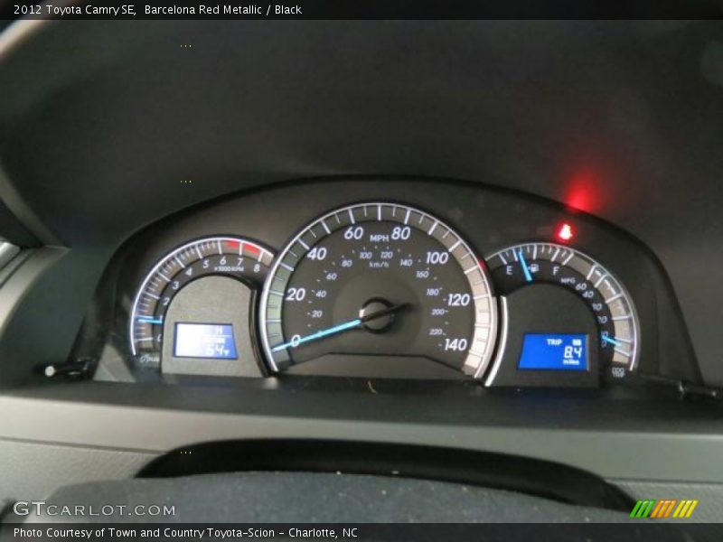 Barcelona Red Metallic / Black 2012 Toyota Camry SE