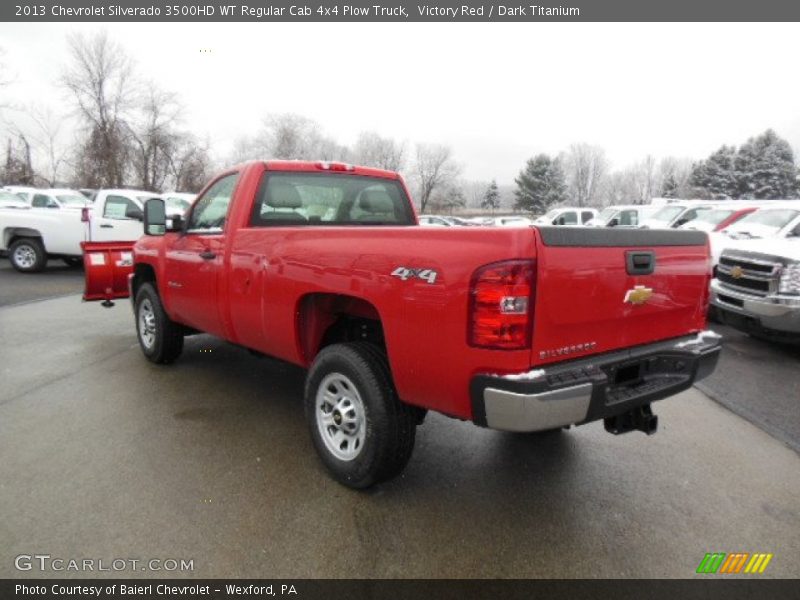 Victory Red / Dark Titanium 2013 Chevrolet Silverado 3500HD WT Regular Cab 4x4 Plow Truck