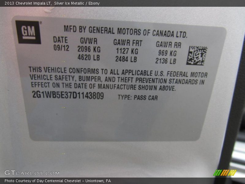 Silver Ice Metallic / Ebony 2013 Chevrolet Impala LT