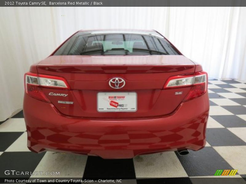 Barcelona Red Metallic / Black 2012 Toyota Camry SE