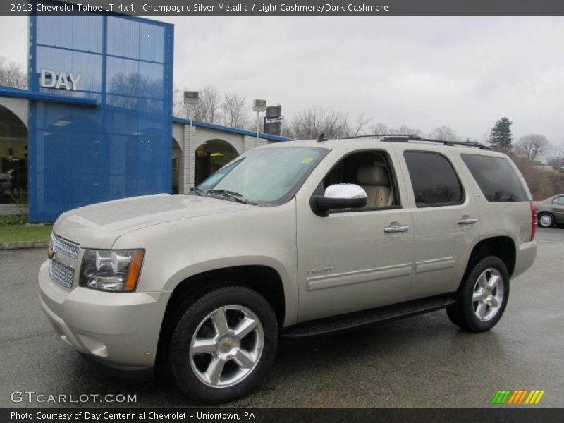 Champagne Silver Metallic / Light Cashmere/Dark Cashmere 2013 Chevrolet Tahoe LT 4x4