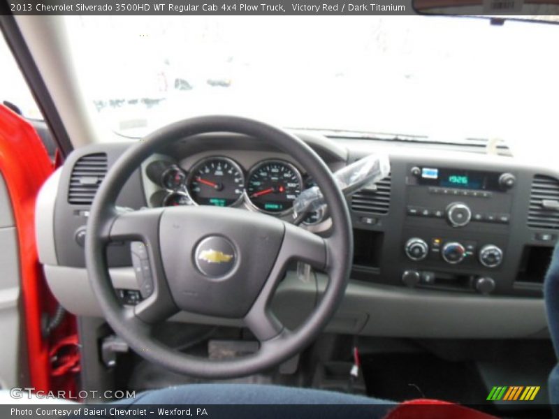 Victory Red / Dark Titanium 2013 Chevrolet Silverado 3500HD WT Regular Cab 4x4 Plow Truck