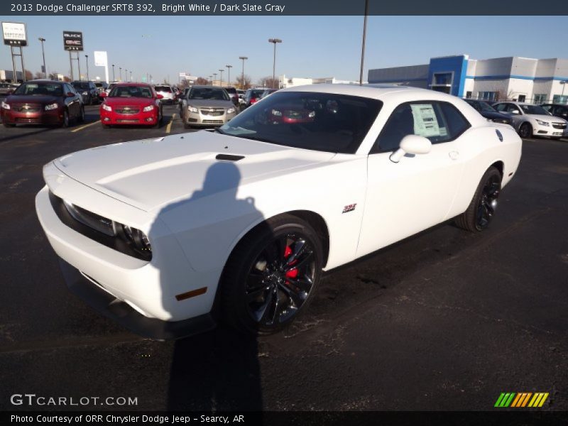 Bright White / Dark Slate Gray 2013 Dodge Challenger SRT8 392
