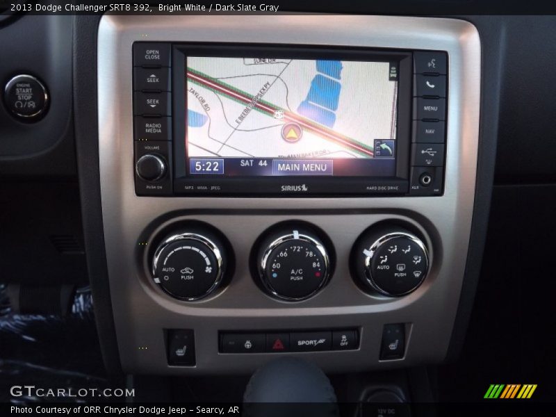 Navigation of 2013 Challenger SRT8 392