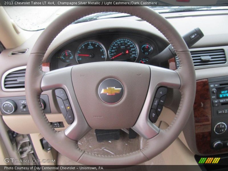 Champagne Silver Metallic / Light Cashmere/Dark Cashmere 2013 Chevrolet Tahoe LT 4x4