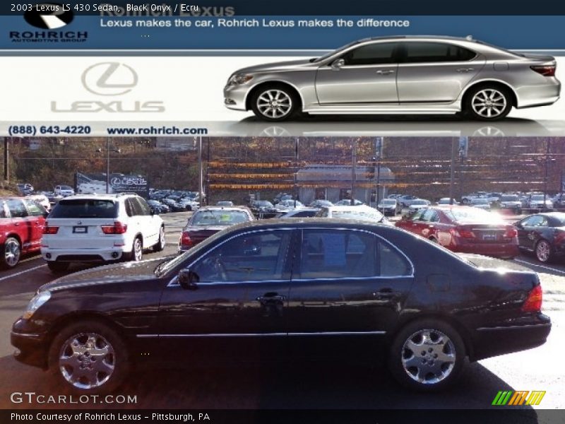 Black Onyx / Ecru 2003 Lexus LS 430 Sedan