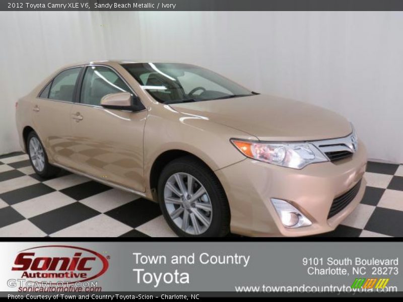 Sandy Beach Metallic / Ivory 2012 Toyota Camry XLE V6