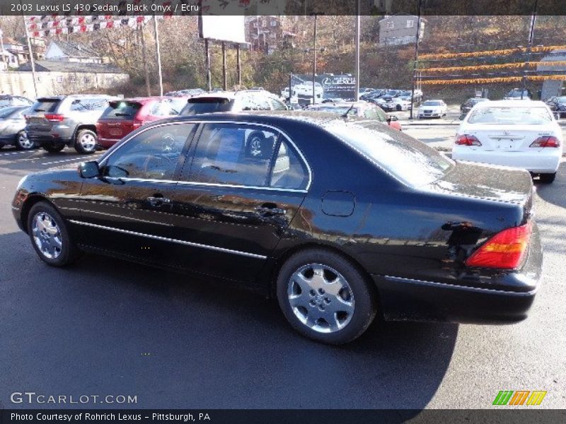 Black Onyx / Ecru 2003 Lexus LS 430 Sedan