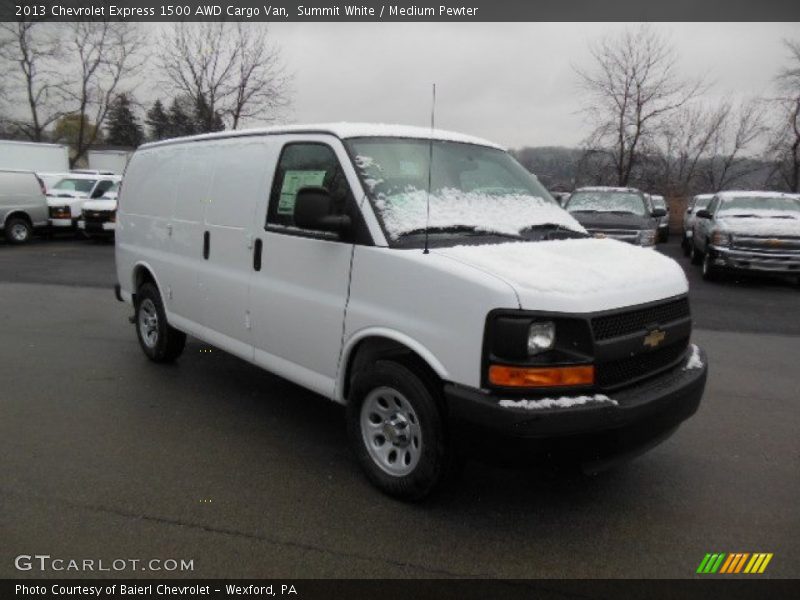 Summit White / Medium Pewter 2013 Chevrolet Express 1500 AWD Cargo Van