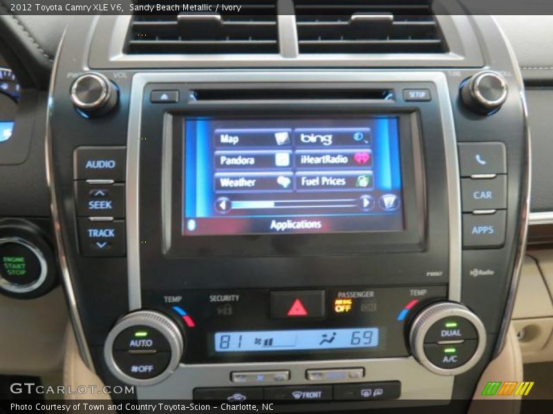 Sandy Beach Metallic / Ivory 2012 Toyota Camry XLE V6