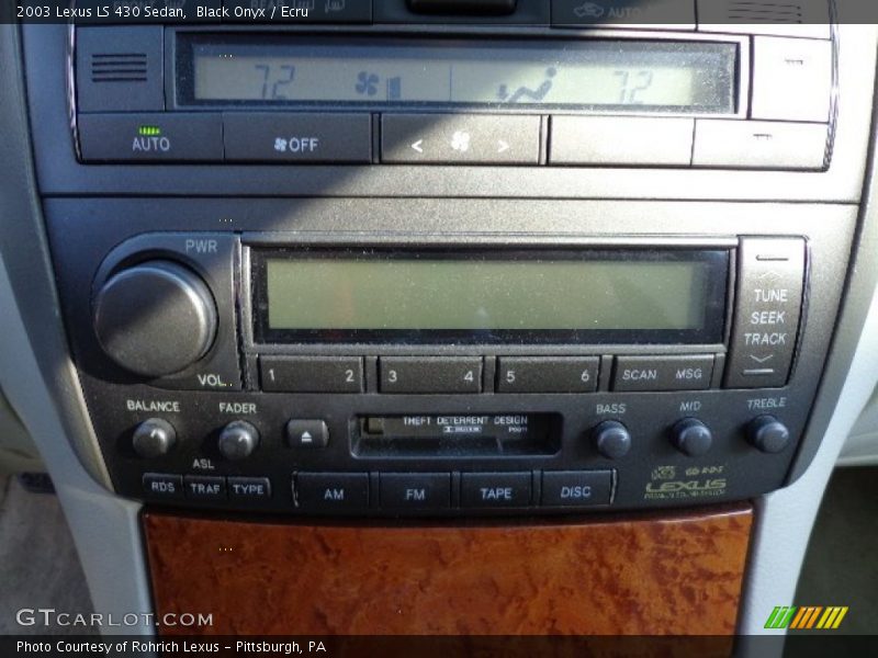 Controls of 2003 LS 430 Sedan