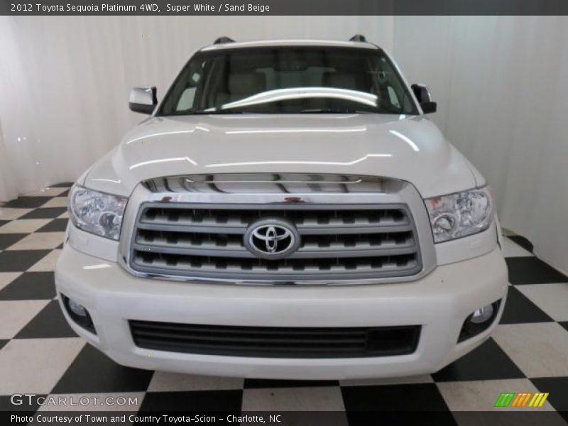 Super White / Sand Beige 2012 Toyota Sequoia Platinum 4WD